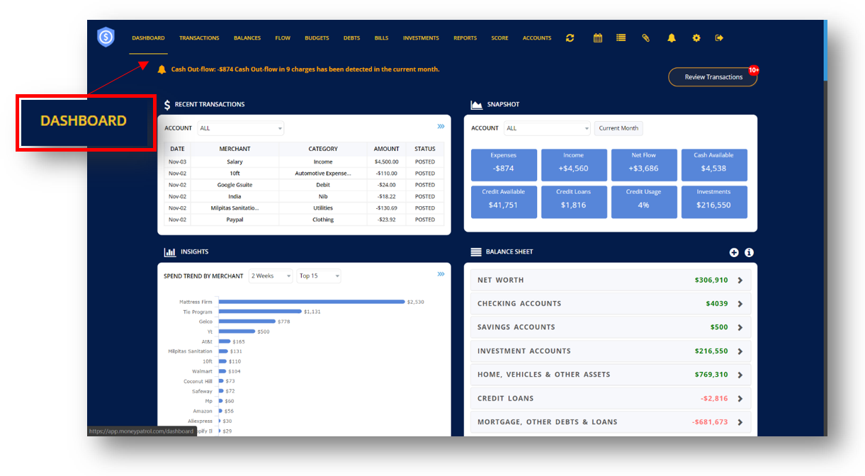 Money Patrol User Guide